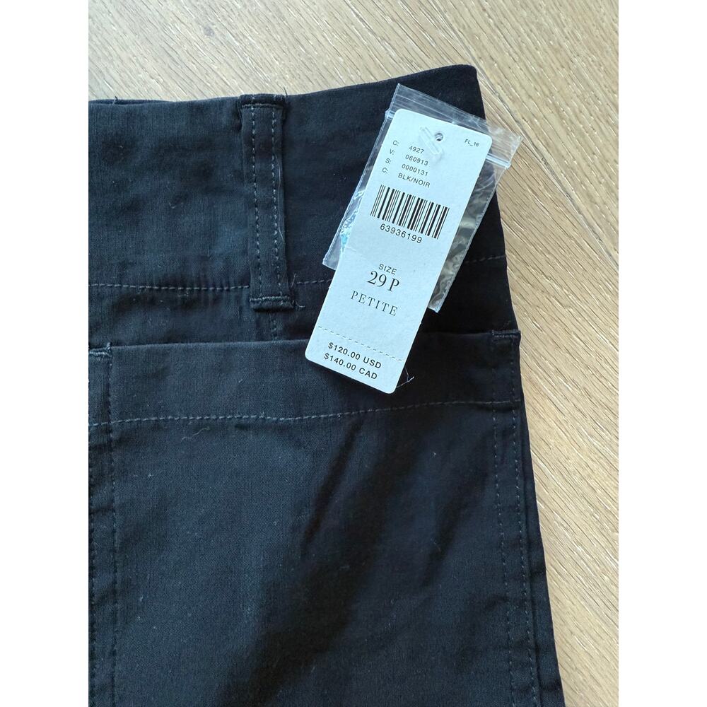 New Anthropologie The Colette Crop Wide Leg Pant Black 29P - Picture 4 of 5